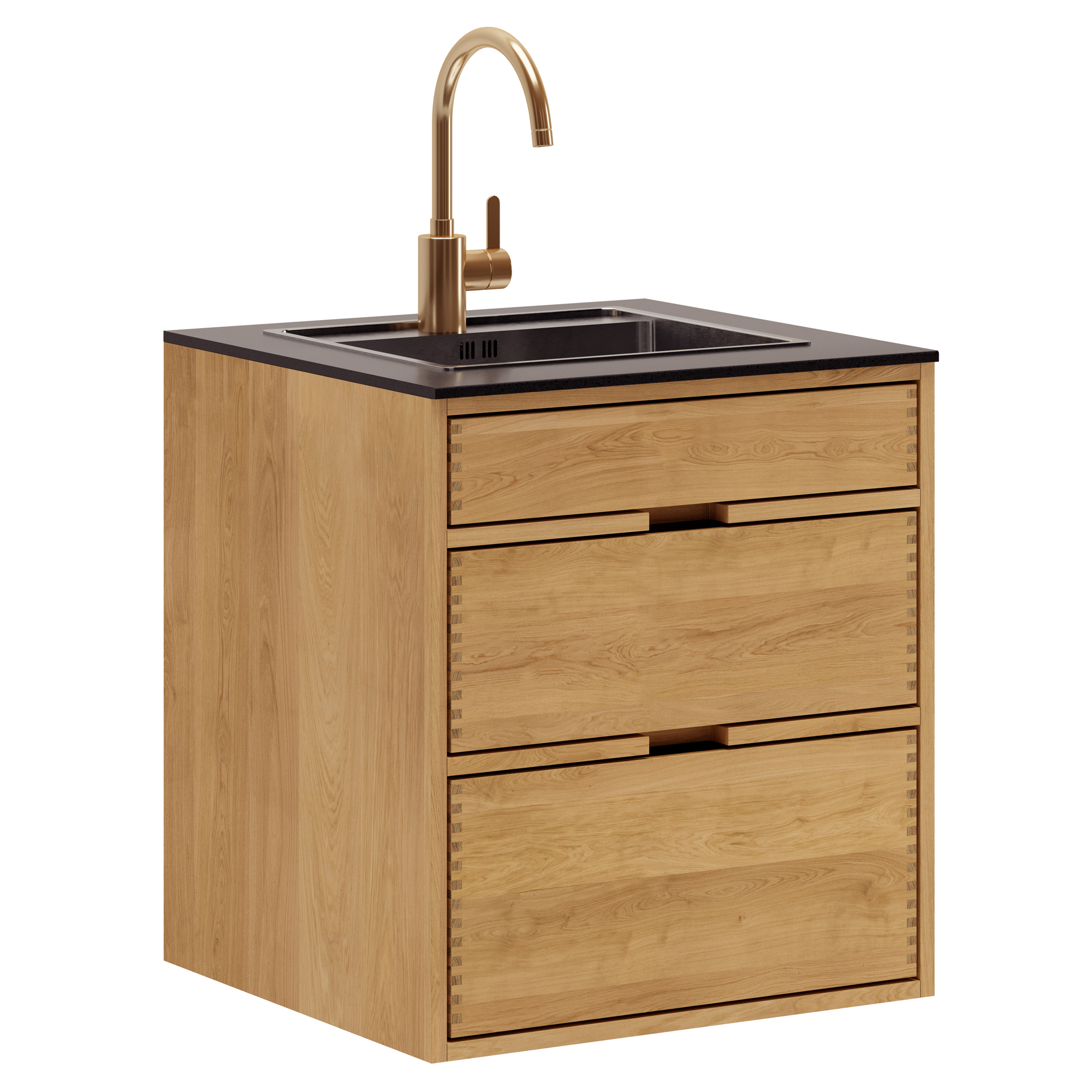 60 cm Just Wood Waschbeckenschrank 60 cm in der Tiefe